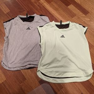 Adidas mint/grey mesh back tshirt bundle